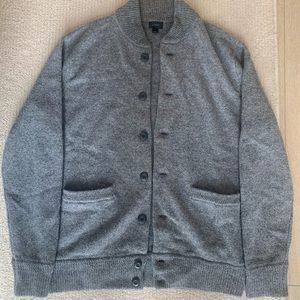 J. Crew Lambswool Bomber Sweater - Medium